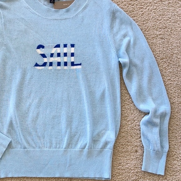 J. Crew Linen Sweater in Striped SAIL - Picture 4 of 8